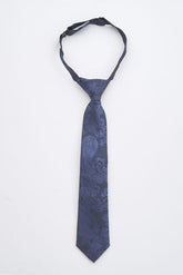 Junior Navy Paisley Tie